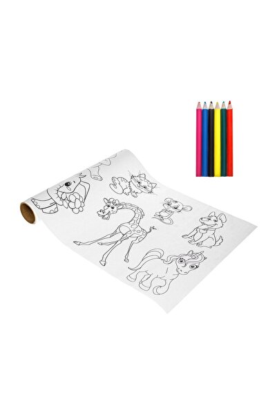 OEM Rolă de desen și colorat pentru copii – animale, rolă de desen