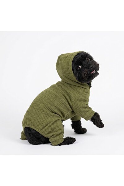 Buddy Store Khaki Waffle 4 Bacaklı Tulum Pijama