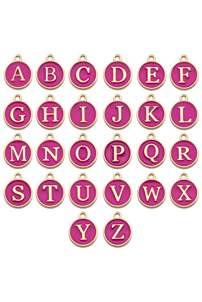 Choice1 A-Z Rose Red 26pcs 26pcs 12*14mm A-Z Letter Charms Enamel Charms Alph...