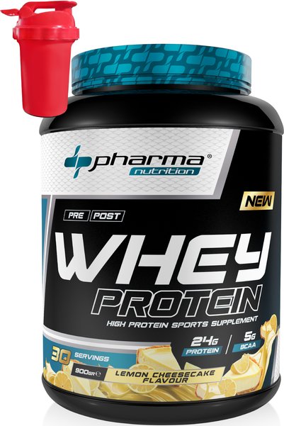 Pharma Nutrition بروتين مصل اللبن 900 جرام 30 حصة بنكهة تشيز كيك الليمون 24 ج...