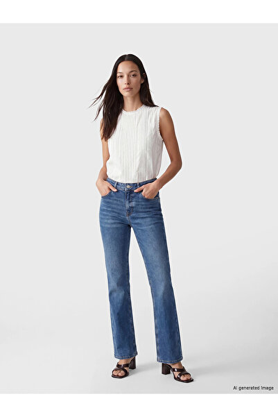 LC Waikiki Γυναικείο τζιν παντελόνι LCW Jeans Indigo Flare