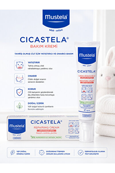 Mustela Cicastela 40 ml - Soothes, Repairs, Promotes Protective Care for Sens...