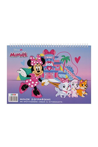 Minnie Mouse Bloc de desen cu autocolante, format A4, 30 file – Minnie Mouse,...