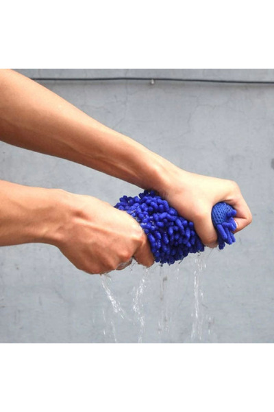 İnfeta Premium Oto Araç Yıkama Ve Cila Sünger Eldiveni-Ele Geçmeli Şönil Mikrofiber Yıkama Süngeri
