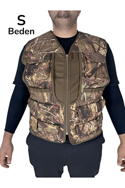 UYĞURCA Avcı Yeleği (S Beden) - 50 Adet Kapasiteli - Meşe Desen - 12CAL