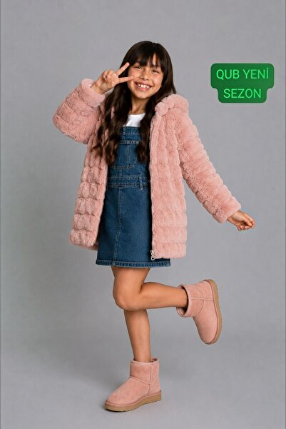 QUB CLUB Girl's New Season Plush Coat with Lining