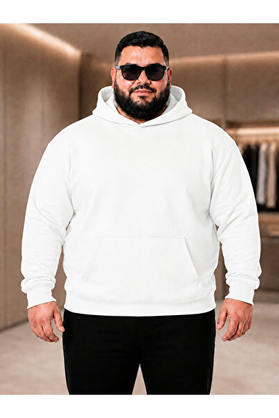 New Shine Solid Color Cotton Men's Oversized Sweatshirt