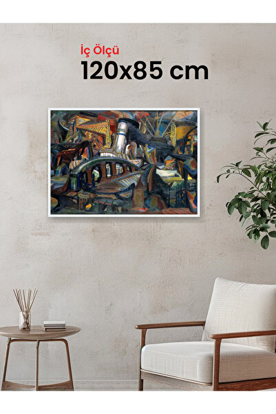 HARS Slim İnce Profil Beyaz Çerçeve 120 x 85 cm Şeffaf Korumalı PVC