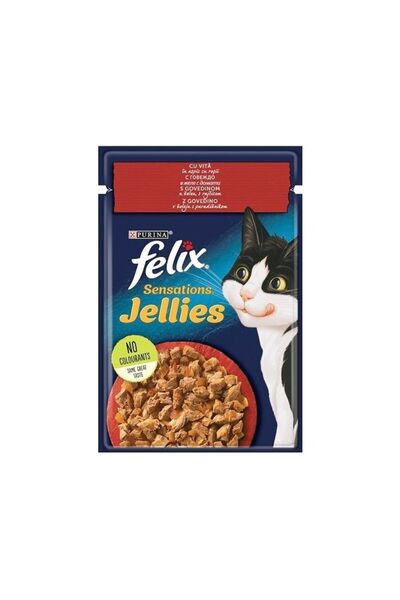 PURINA DOG&CAT CHOW PLIC PISICA PURINA FELIX SENSATIONS JELLY CU VITA 85GR