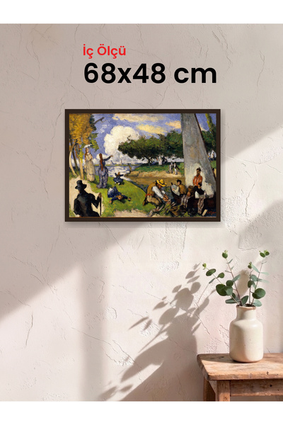 HARS Slim İnce Profil Kahverengi Çerçeve 68 x 48 cm Şeffaf Korumalı PVC