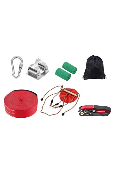 VEVOR Set tiroliana lungime 20 m, capacitate max 250 kg, cablu, scaun