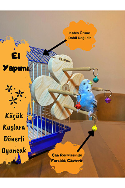 Ciko Kafes Rotating Bell Toy for Small Birds
