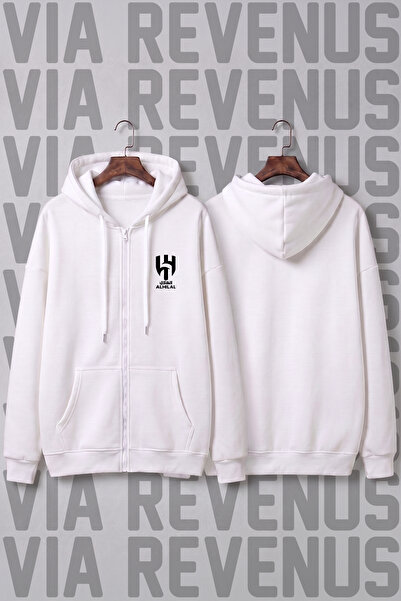 Vordevia Al Hilal Printed Unisex Zippered Hooded Sweatshirt Cardigan