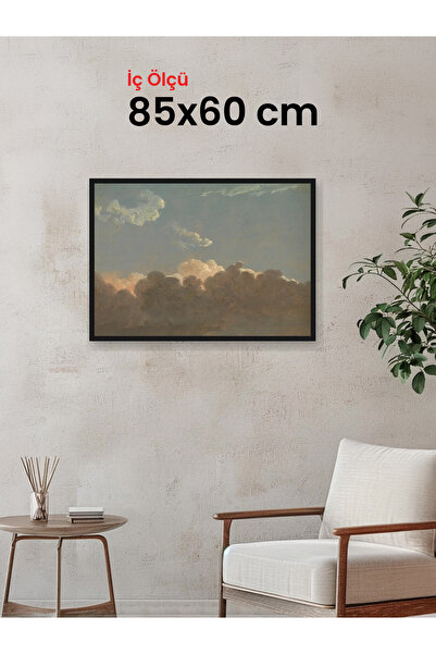 HARS Slim İnce Profil Siyah Çerçeve 85 x 60 cm Şeffaf Korumalı PVC