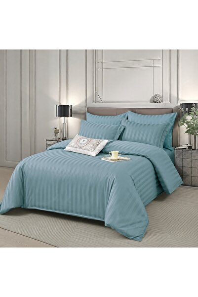 CHIRASO DAMASK Bed Linen Set, 6 pieces Stretchy Sheet 180x200, Duvet Cover 22...