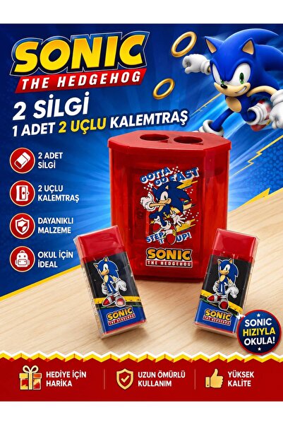 ÖZ KIRTASİYE Sonic Kalemtıraş Silgi Seti