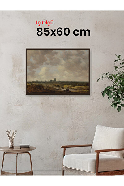HARS Slim İnce Profil Kahverengi Çerçeve 85 x 60 cm Şeffaf Korumalı PVC