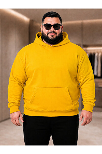New Shine Solid Color Cotton Men's Oversized Sweatshirt