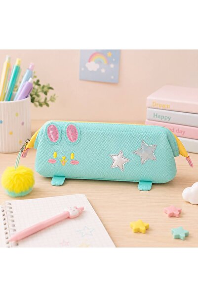 BABUN Children's Pencil Holder Large Size Zippered Pencil Case with Cat and U...