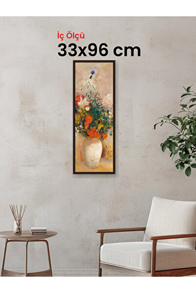 HARS Slim İnce Profil Kahverengi Çerçeve 33 x 96 cm Şeffaf Korumalı PVC