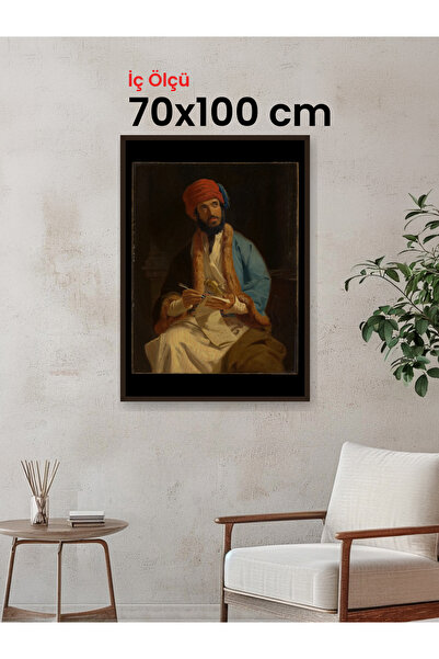 HARS Slim İnce Profil Kahverengi Çerçeve 70 x 100 cm Şeffaf Korumalı PVC