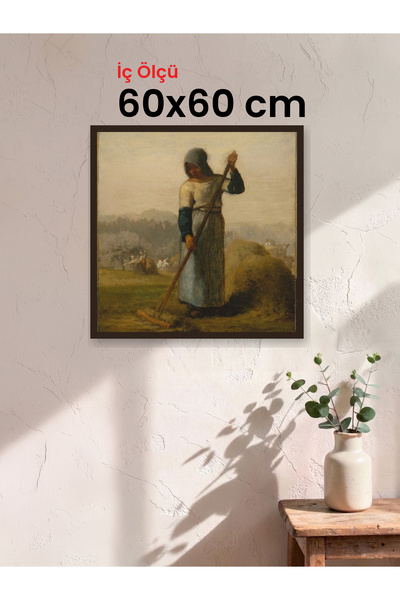 HARS Slim İnce Profil Kahverengi Çerçeve 60 x 60 cm Şeffaf Korumalı PVC