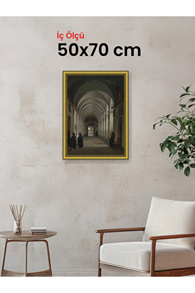 HARS Royal Klasik Desenli Altın Çerçeve 50 x 70 cm Şeffaf Korumalı PVC