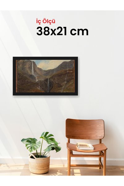 HARS Slim İnce Profil Siyah Çerçeve 38 x 21 cm Camlı