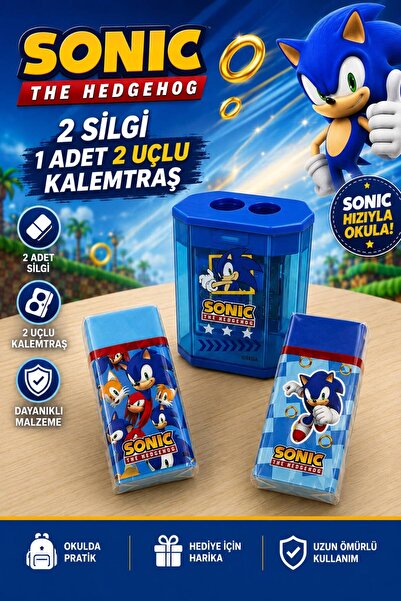 ÖZ KIRTASİYE Sonic Kalemtıraş Silgi Seti