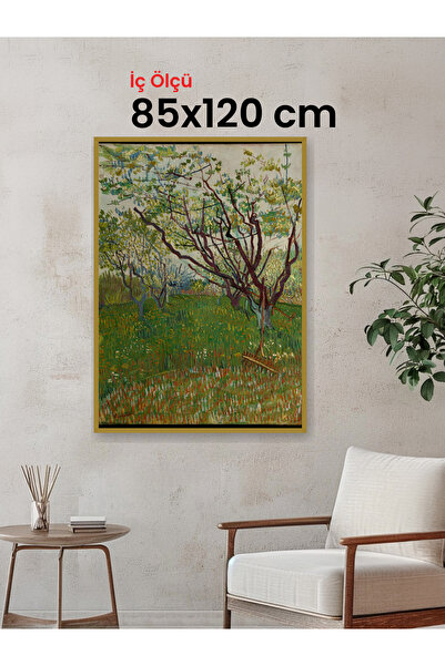 HARS Slim İnce Profil Altın Çerçeve 85 x 120 cm Şeffaf Korumalı PVC