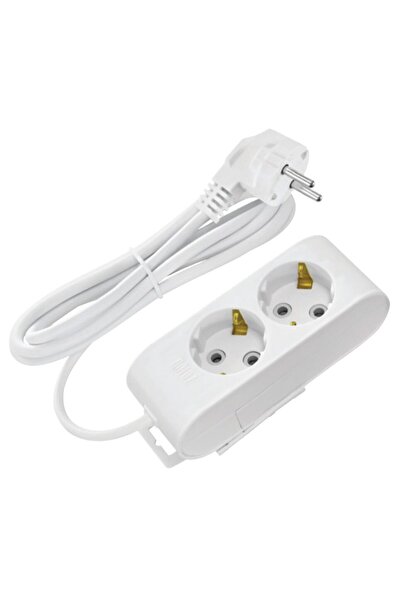 OEM Prelungitor 2 locasuri, Lungime 3 m, Alb, Schuko, IP20