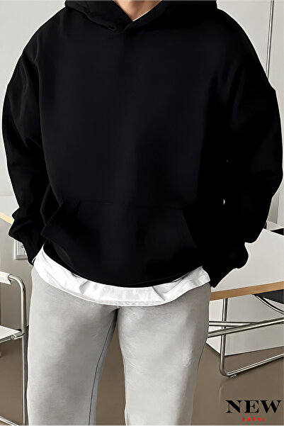 New Shine Solid Color Cotton Men's Sweatshirt