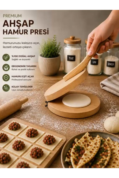 mucit home Ahşap Tortilla Press Aleti Taco Hamur Aleti Manuel Hamur Presleme ...