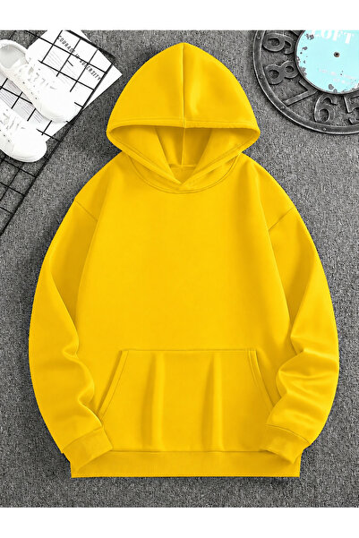 New Shine Solid Color Cotton Men's Sweatshirt