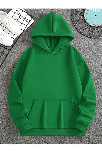 New Shine Solid Color Cotton Men's Sweatshirt