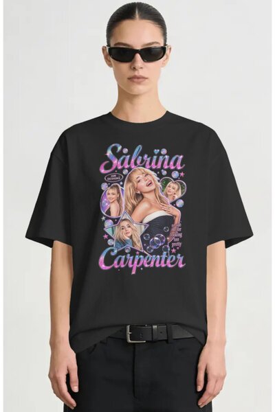 SEVBANO Μπλουζάκι Sabrina Carpenter Singer με στάμπα, Unisex, Oversize, Premium