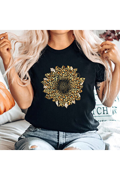 Orielle Tricou Negru Golden Wildflower