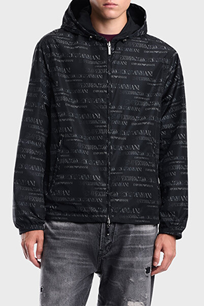 Emporio Armani All Logo Waterproof Hooded Jacket Men's Jacket Em006751 Af1202...