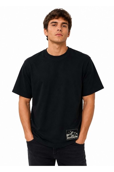 SKECHERS تي شيرت M Skypeak Crewneck Regular Box Logo T-Shirt S2620057 للرجال ...