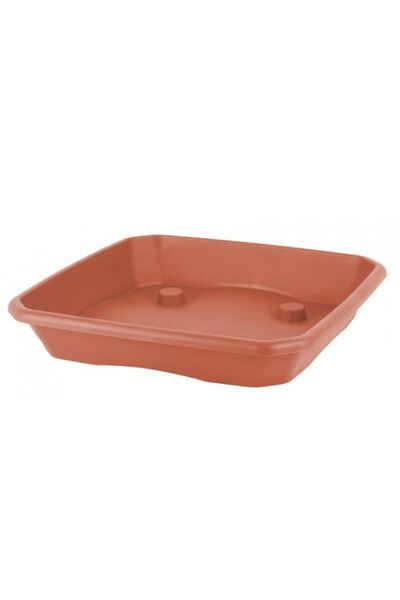 Strend Pro Farfurie patrata pentru ghivece Economy SQ1 Teracotta, 17x17cm