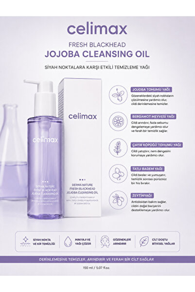 Celimax Fresh Blackhead Jojoba 150 ml – Siyah Nokta Bakımı ve Gözenek Arındır...