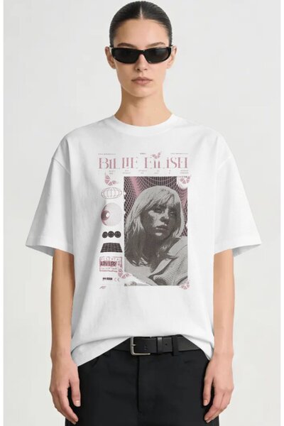 SEVBANO Billie Eilish Singer Printed Unisex Oversize Premium T-Shirt