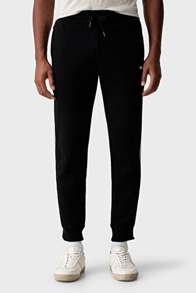Emporio Armani Cotton Regular Waist Elasticized Leg Jogger Trousers Men's Pan...