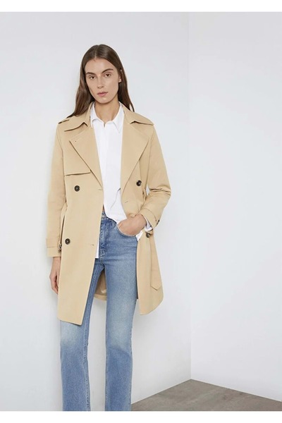 Mavi M1110501 Trench Coat Jacket Women's Coat Beige