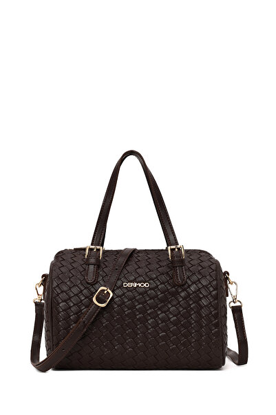 Derimod Women's Brown Long Strap Knitted Shoulder Bag Wb500004So