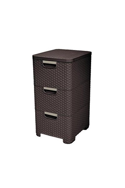 CURVER Dulap pentru depozitare Style 3x, maro, 3 sertare, 33x60x38 cm