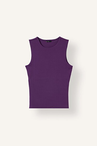 DeFacto Fitted Basic Crew Neck Thick Strap Ribbed Undershirt I6670Ax26Au