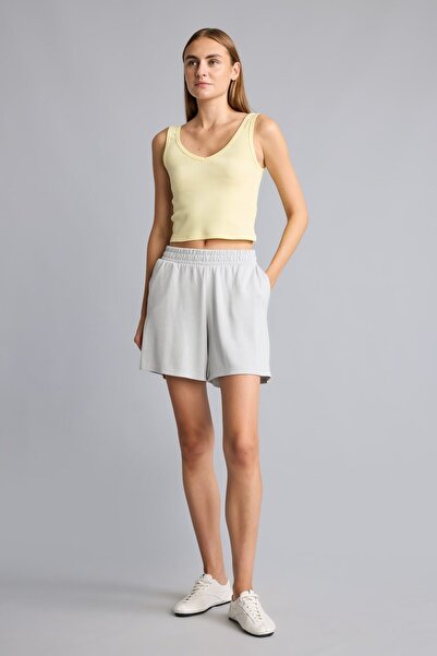 DeFacto Relax Fit Elastic Waist Short Leg Basic Bermuda Shorts I7542Ax26Au