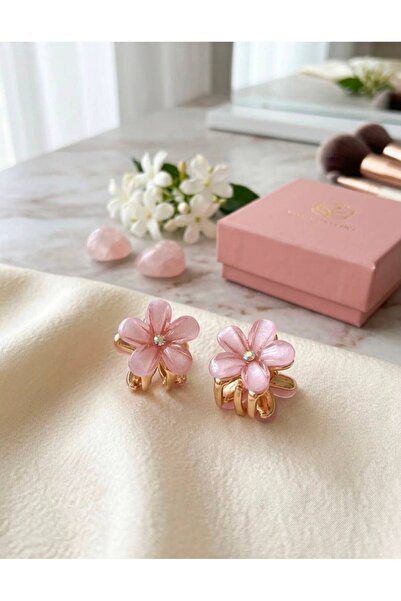 Ekol Aksesuar 2'Li Kristal Taşlı Metal Mini Mandal Toka 2Cm