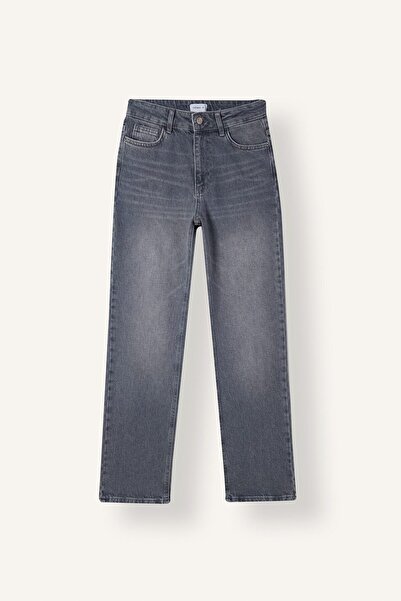 DeFacto Comfort Straight High Waist Ankle Length Jean Washable Trousers D8154...